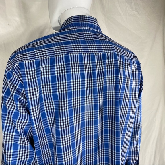Pepe Jeans London Men’s 90’s Vintage Blue Plaid Long Sleeve Button Down - Picture 4 of 6